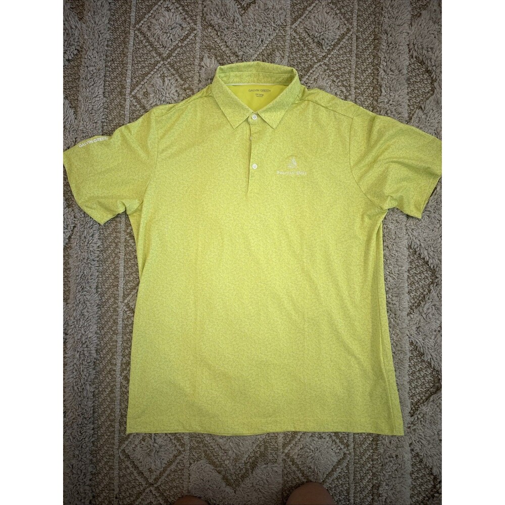 Galvin Green Short Sleeve Polo Shirt Men’s 2XL Lime Green Pelican Hill Golf